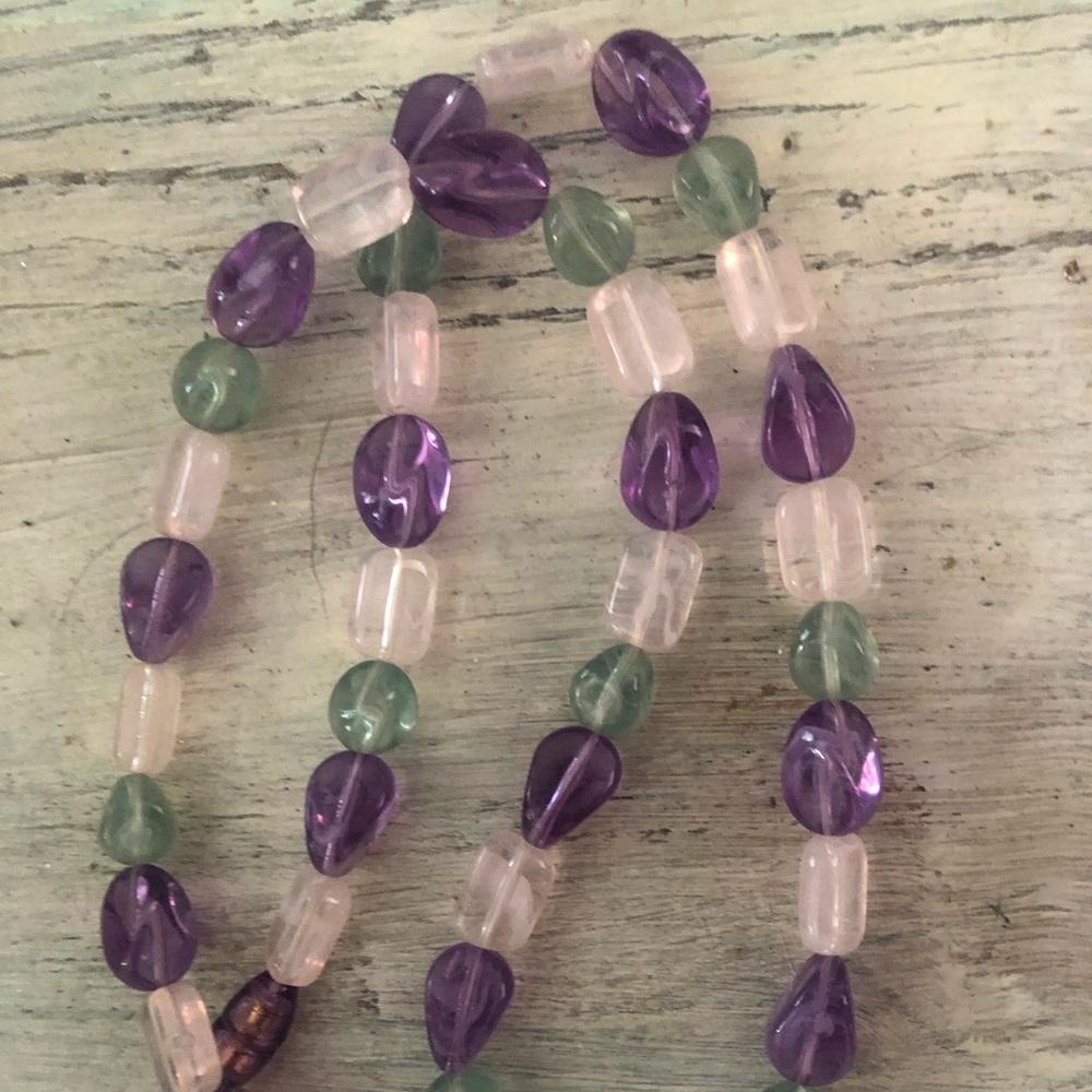 Purple beaded necklace